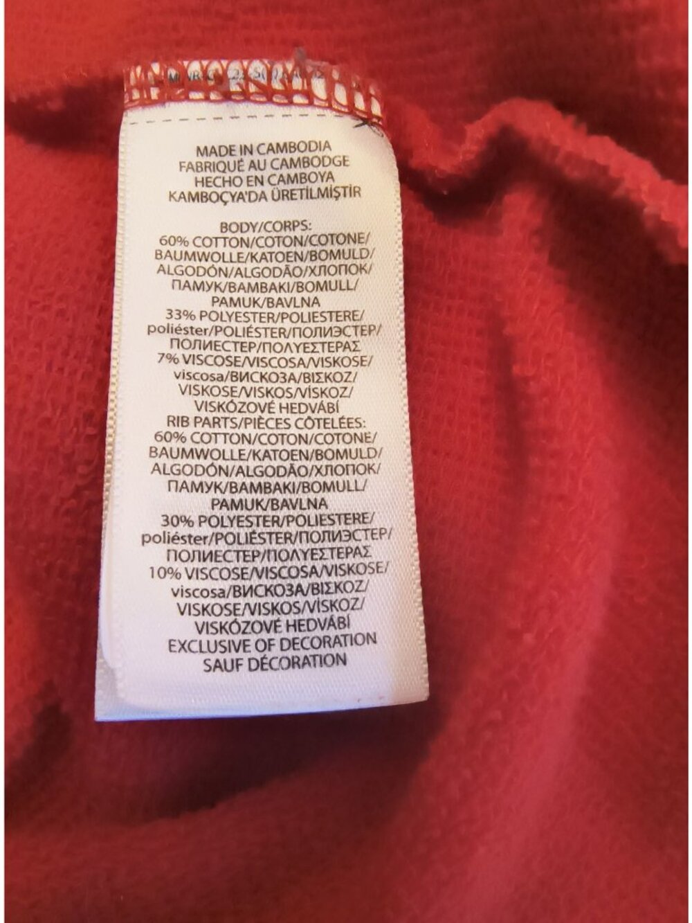 Polo Ralph Lauren Red Long Sleeve Sweatshirt L White Logo Crewneck Cotton Blend - Picture 6 of 8